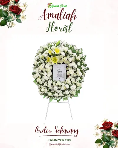 Krans Bunga Duka Cita di Sudimara Pinang